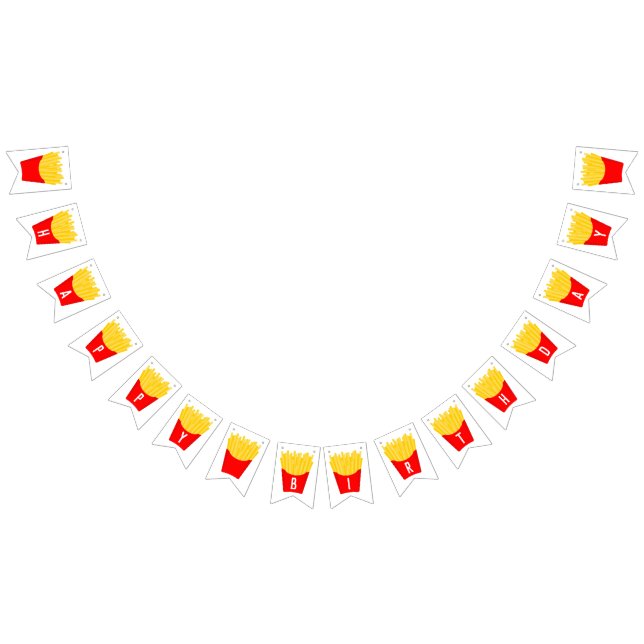 Banderines Feliz cumpleaños a los fritos franceses (Todo)