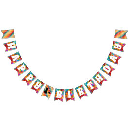 BANDERINES FELIZ CUMPLEAÑOS ARCOÍRIS COLORIDO PERSONALIZADO