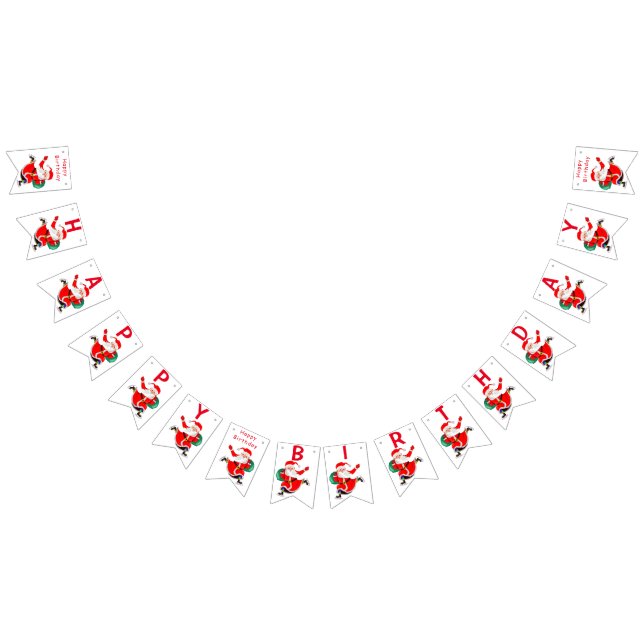 Banderines Feliz cumpleaños Bunting Flags Santa Navidades (Todo)