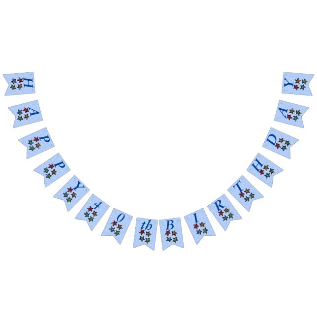 Banderines Feliz cumpleaños, colorido grupo de tortugas (Todo)