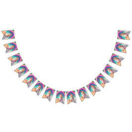 Banderines Feliz cumpleaños de divertida Unicornio