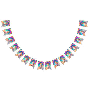 Banderines Feliz cumpleaños de divertida Unicornio