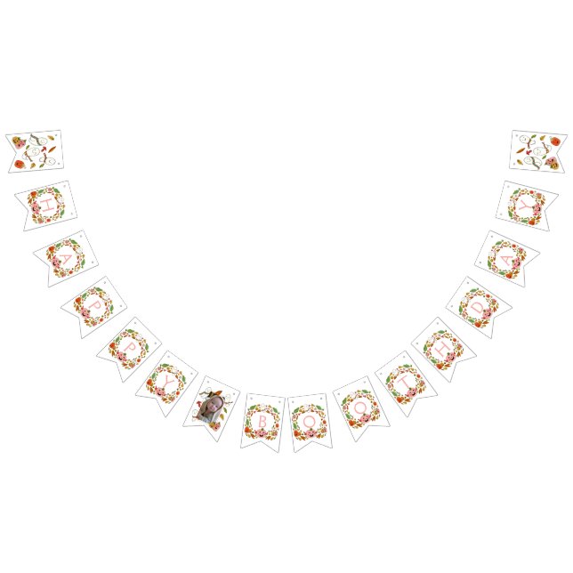 Banderines Feliz cumpleaños de fantasmas con foto de cumpleañ (Todo)