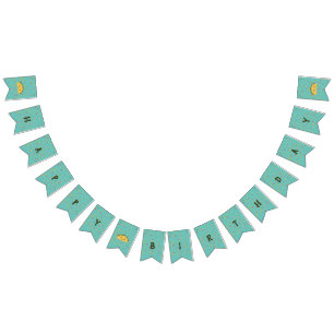 Banderines Feliz cumpleaños del Taco lindo de Kawaii