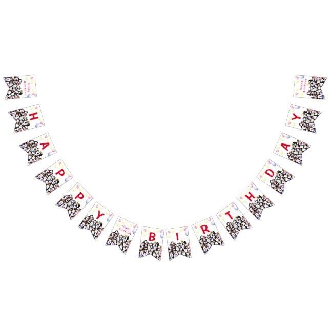 Banderines Feliz cumpleaños, Fiesta de dibujos divertidos de  (Todo)