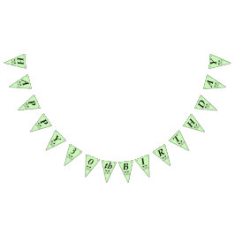 Banderines Feliz cumpleaños gato cara brillante ojos verdes