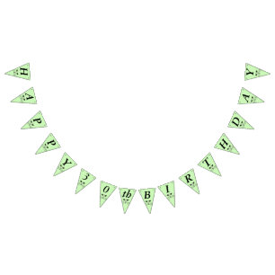 Banderines Feliz cumpleaños gato cara brillante ojos verdes