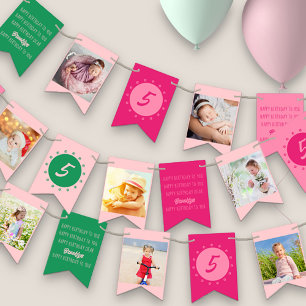 Banderines Feliz Cumpleaños para Ti a Cualquier Edad Foto Ros