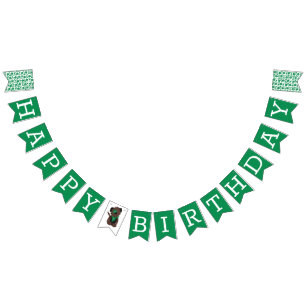 Banderines Feliz cumpleaños Shamrock Dog