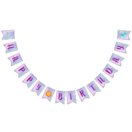 Banderines Feliz Cumpleaños Sun Y Planetas Bunting