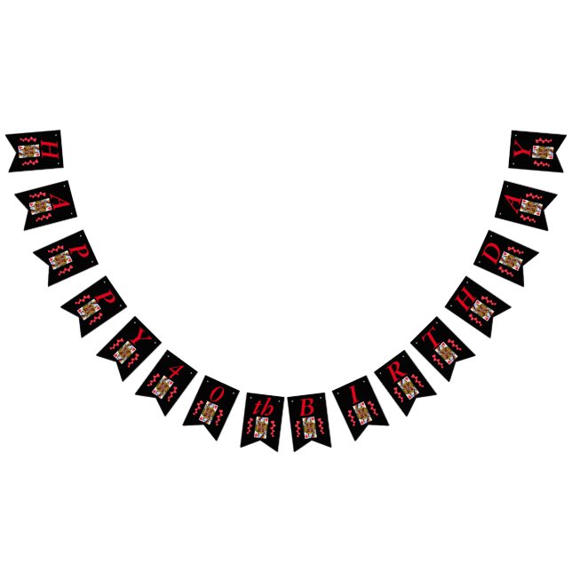 Banderines Feliz cumpleaños tarjeta de juego de Reina de Cora (Todo)