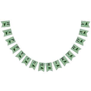 Banderines Feliz cumpleaños Transparente Flying Black Crow Gr