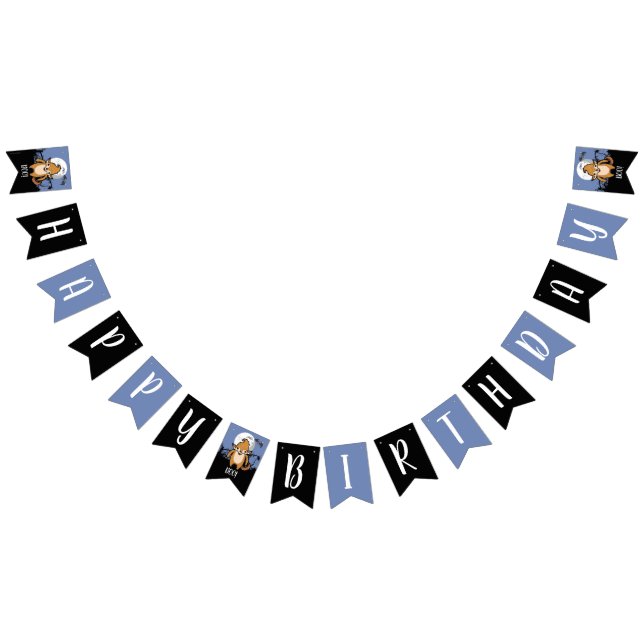 Banderines Feliz cumpleaños Werewolf Luna llena y murciélagos (Todo)