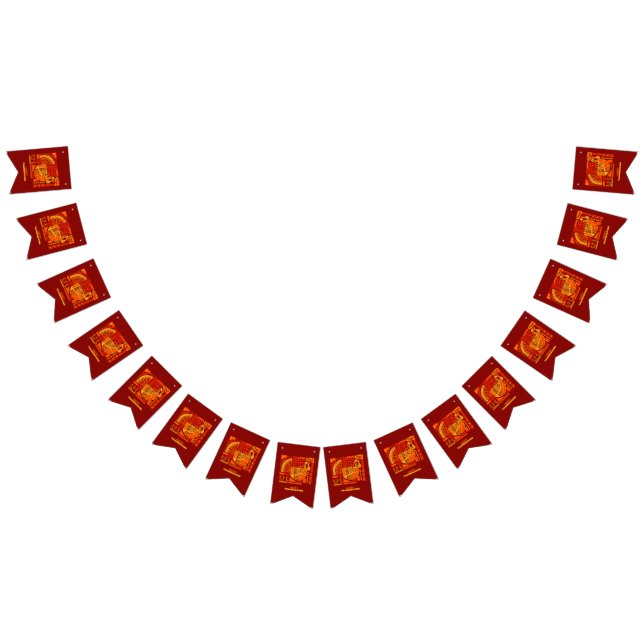 Banderines Feliz Día de Acción de Gracias Naranja de Resumen  (Todo)