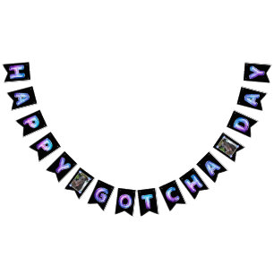 Banderines Feliz Día de Gotcha Globos, fotos de tus Mascotas