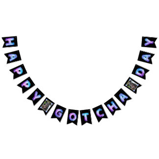 Banderines Feliz Día de Gotcha Globos, fotos de tus Mascotas