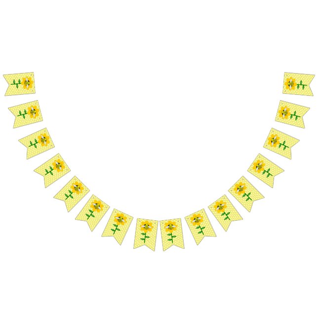 Banderines Feliz Día de las Abejas Cumpleaños Bumblebee (Todo)