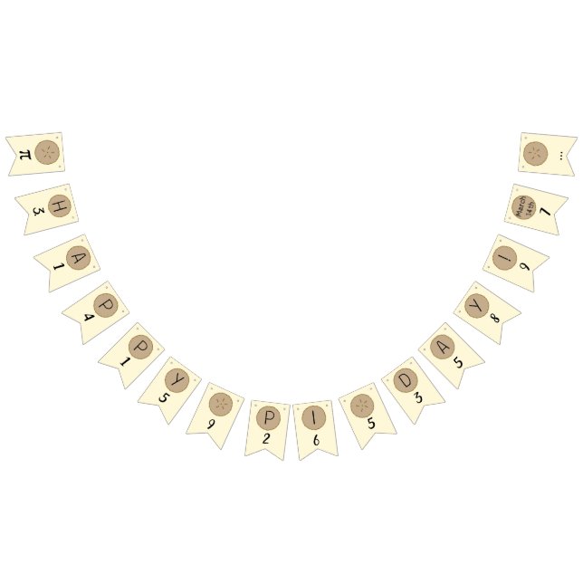 Banderines ¡Feliz Día Del Pi! Banner de Happy Pie Day Math (Todo)