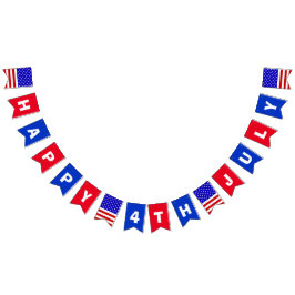 Banderines Feliz el 4 de julio