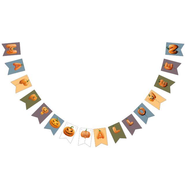 Banderines Feliz globo de Halloween Feliz (Todo)