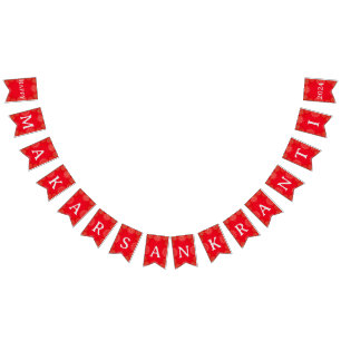 Banderines Feliz Makar Sankranti Bunting Flags