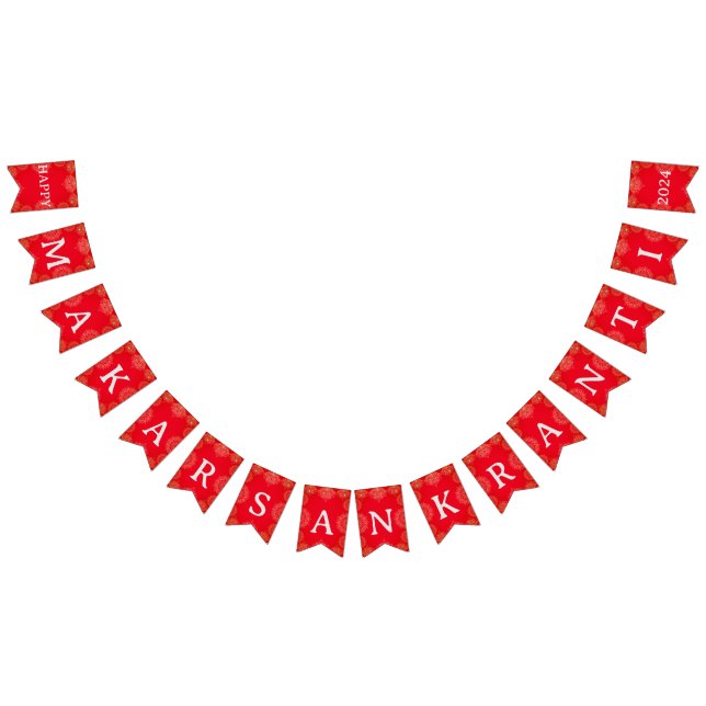 Banderines Feliz Makar Sankranti Bunting Flags (Todo)