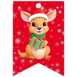 Banderines Feliz Navidad Bebé Kangaroo Santa Scarf