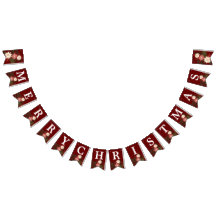 FELIZ Navidad Elegante Maroon Poinsettia vacacione