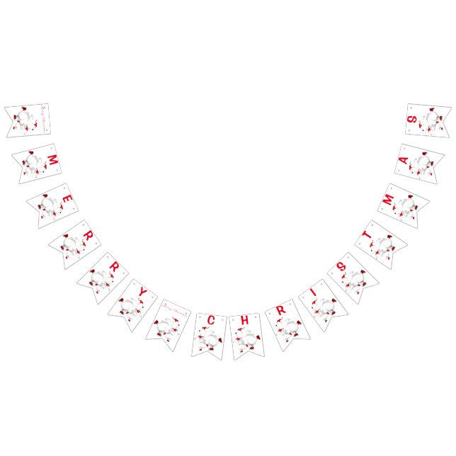 Banderines Feliz Navidad - Feliz Navidad a familia (Todo)