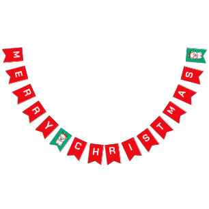 Banderines Feliz Navidad Perro perrito de Navidad fiesta de n