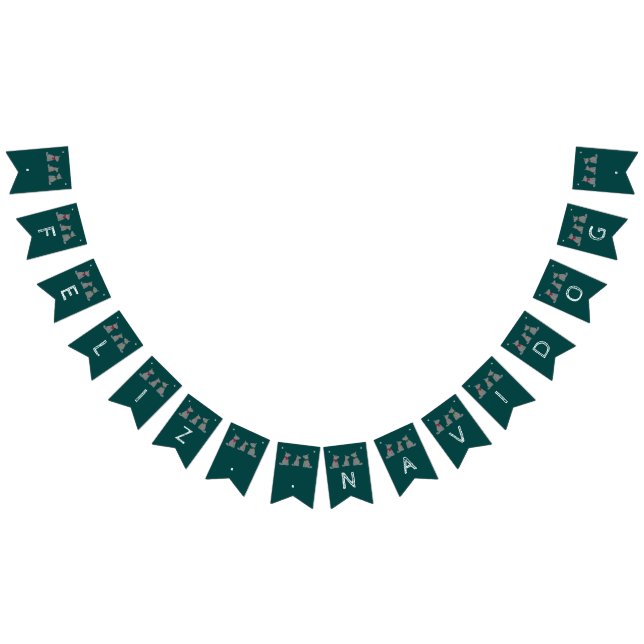 Banderines Feliz Navidog, Fiesta Navidad español (Todo)