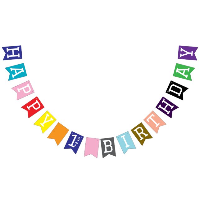Banderines Feliz primer cumpleaños (Todo)