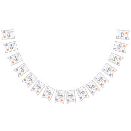 Banderines Festejo de primer cumpleaños de Spooky One Hallowe