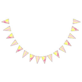 Banderines Fiesta, amarillo y rosa rosados de la limonada