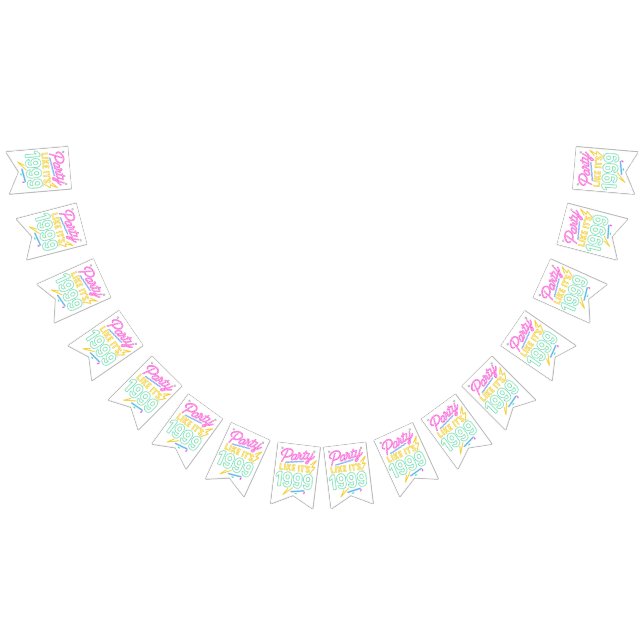 Banderines Fiesta Como Si Fuera 1999®™ – Voltaje Neon (Todo)