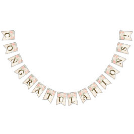 Banderines Fiesta de Bienvenida Acuarela Flores Blancas Meloc