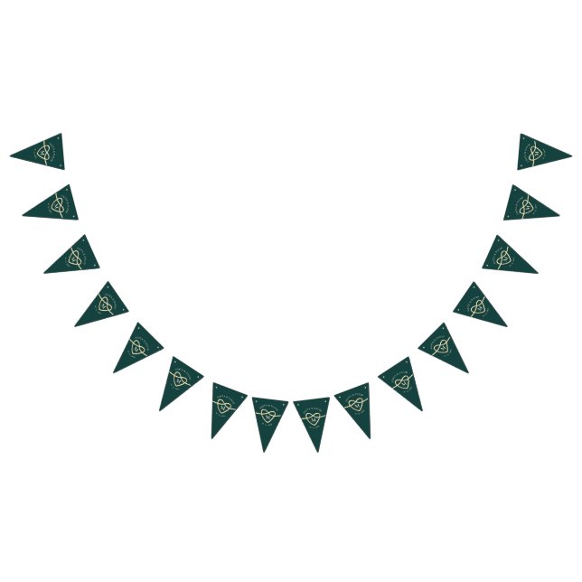 Banderines Fiesta de Boda Verde Esmeralda  (Todo)