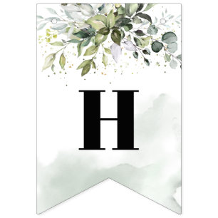 Banderines Fiesta de cumpleaños 16 de moda boho eucalyptus ve