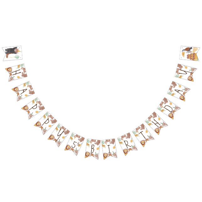 Banderines fiesta de cumpleaños de animales fiestas (Todo)