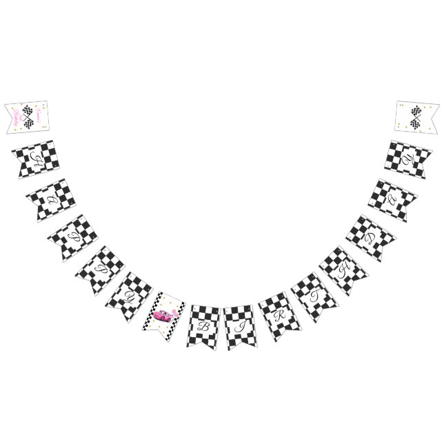 Banderines Fiesta de cumpleaños de Carreras chica | Fast One  (Todo)