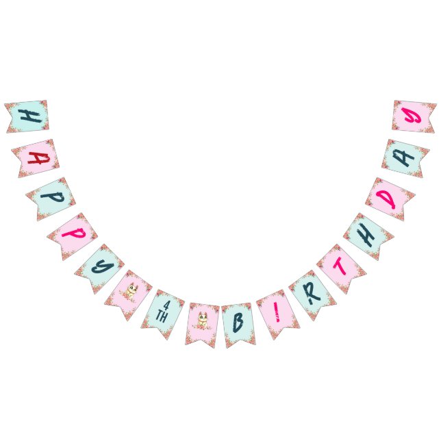 Banderines Fiesta de cumpleaños de Gato Gato Gatito Gatito Ga (Todo)