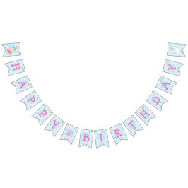 Banderines Fiesta de cumpleaños de Little Girls Llamacorn Uni