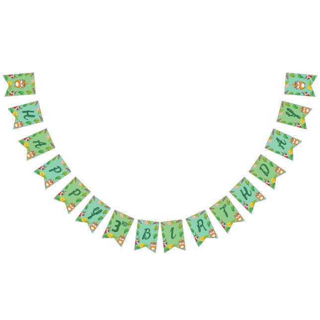 Banderines Fiesta de cumpleaños de niño con tema botánico de  (Todo)