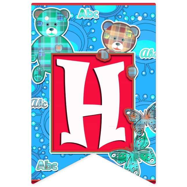 Banderines fiesta de cumpleaños de niños divertidos (Segunda bandera)