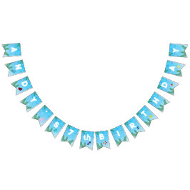 Banderines Fiesta de cumpleaños de piscina decorativa