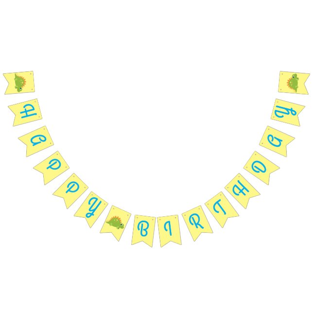 Banderines Fiesta de cumpleaños de Stegosaurus Dinosaur (Todo)