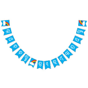 Banderines Fiesta de Cumpleaños del Arcoiris