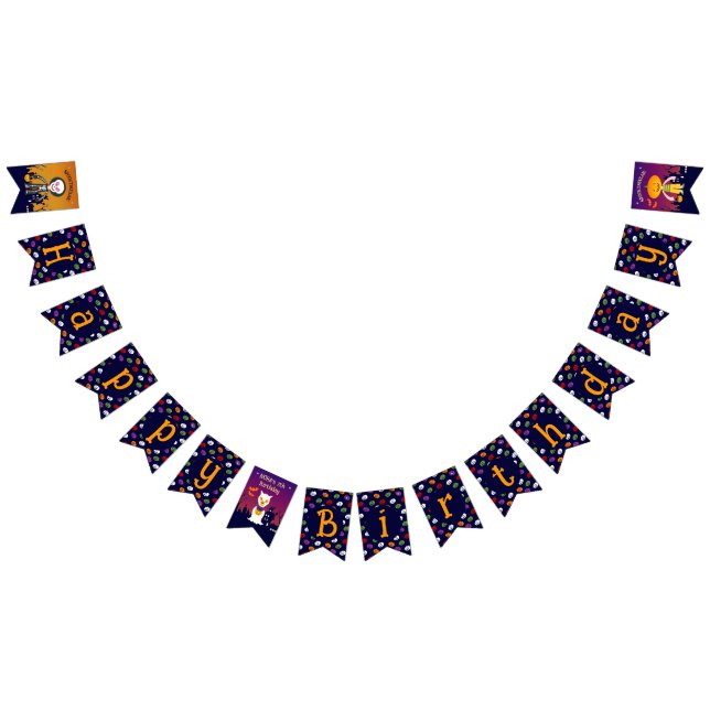 Banderines Fiesta de cumpleaños del disfraz de Halloween (Todo)