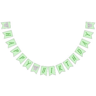 Banderines Fiesta de cumpleaños del Elefante Verde