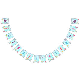 Banderines Fiesta de cumpleaños del tiburón de cumpleaños de